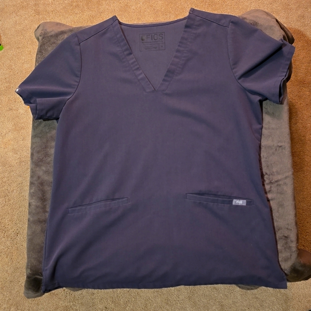 Women's Figs scrub top, Casma, M, grey